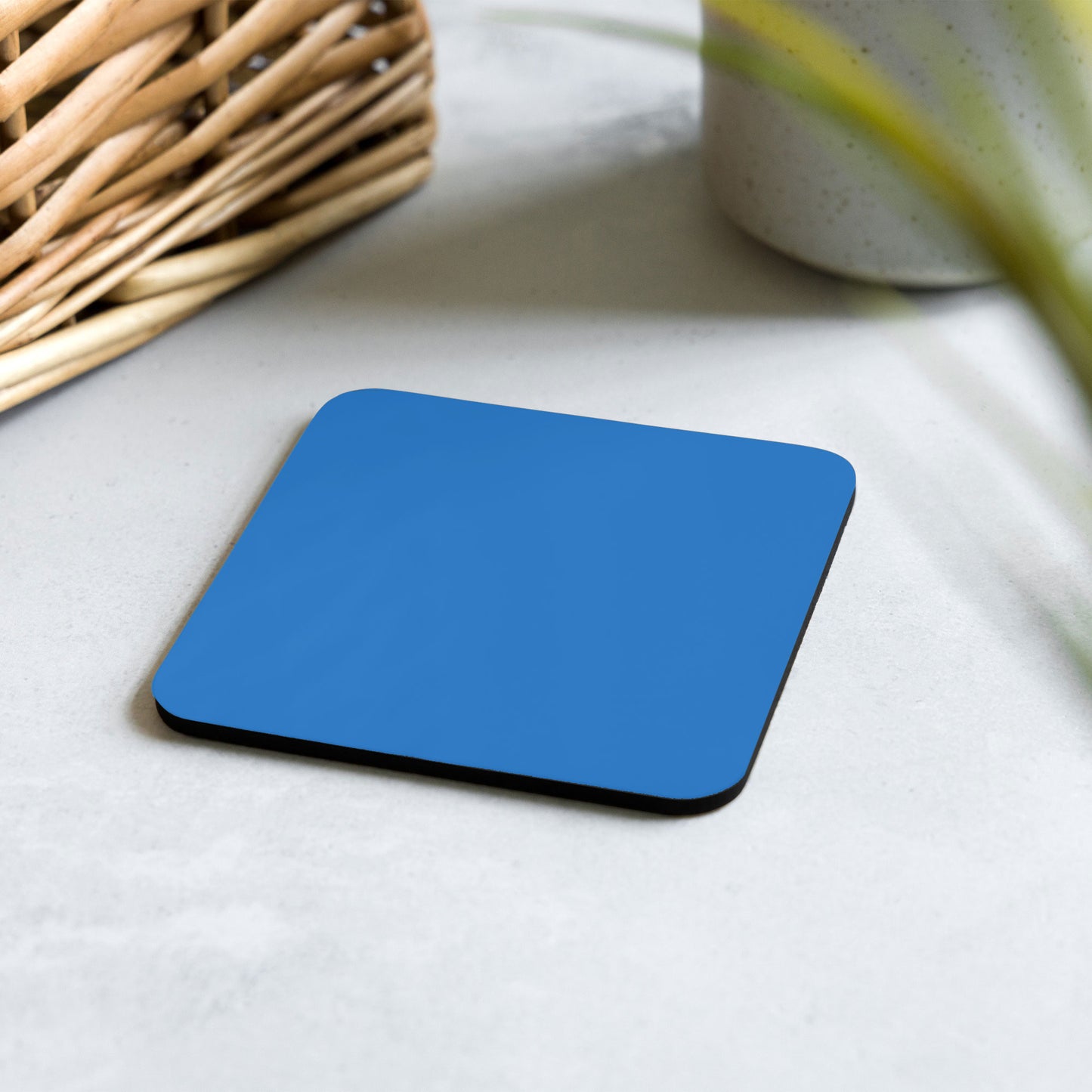 Solid Colour Cork-back coasters