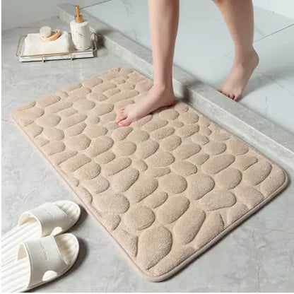 SoftStep Coral Fleece Pebble Bath Mat