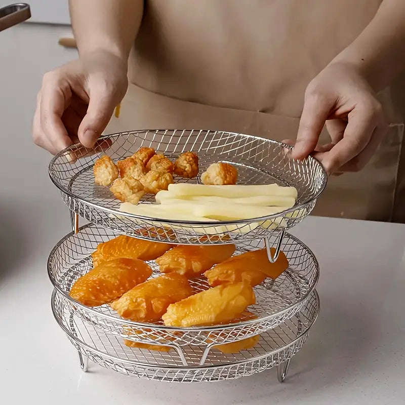 ChefStack Round Air Fryer Racks, Set of 3