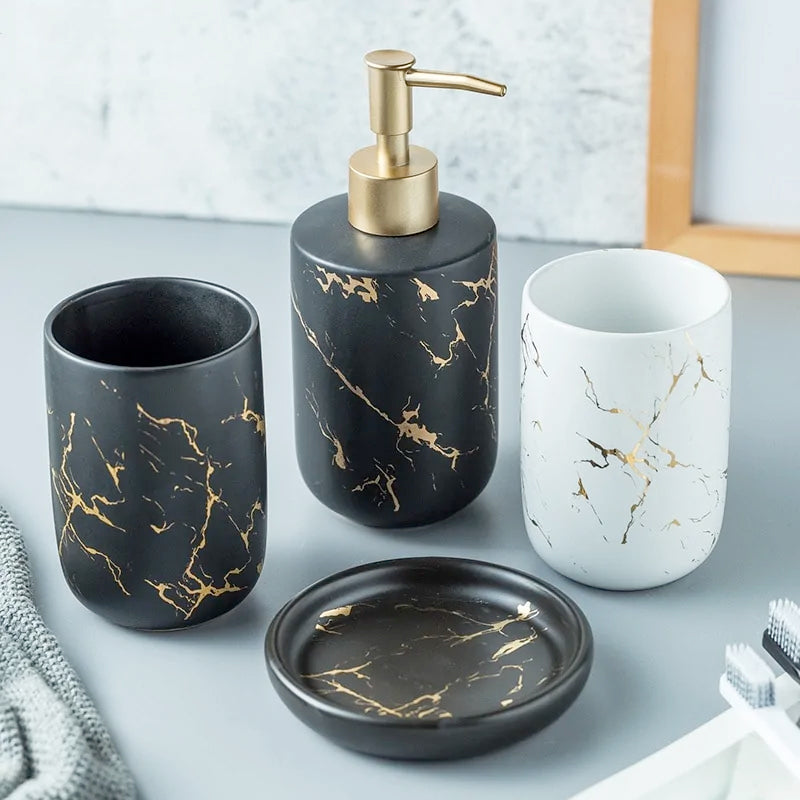 Nordic Elegance Ceramic Bathroom Set