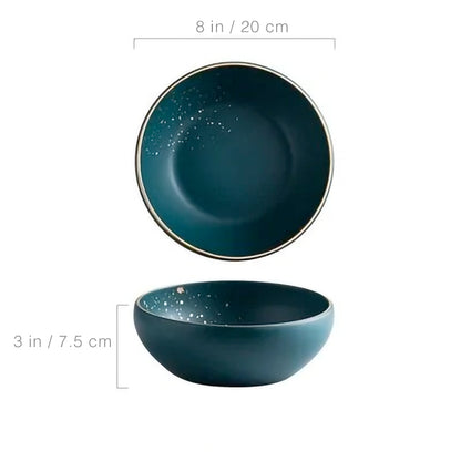 Nordic Green Ceramic Dinnerware Set