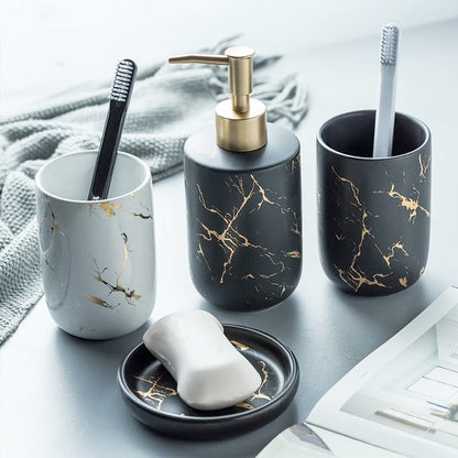 Nordic Elegance Ceramic Bathroom Set