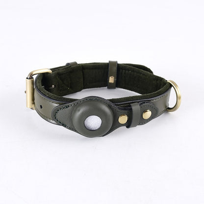 Leather AirTag Dog Collar