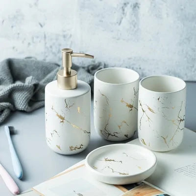 Nordic Elegance Ceramic Bathroom Set