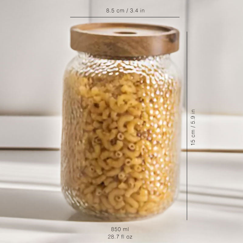 Classic Glass Canister with Natural Wood Lid