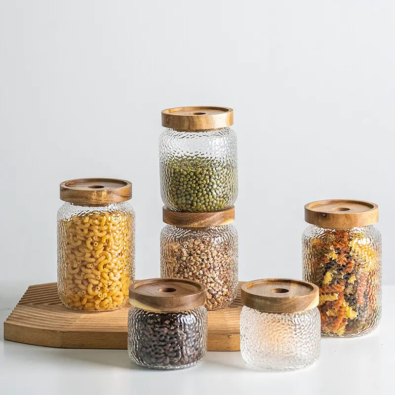 Classic Glass Canister with Natural Wood Lid