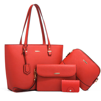 Signature 4-Piece Faux Leather Handbag Set