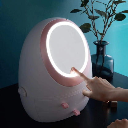 Cosmetics Storage Hub with Mirror