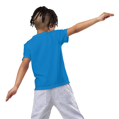 Kids crew neck t-shirt - Azure Blue