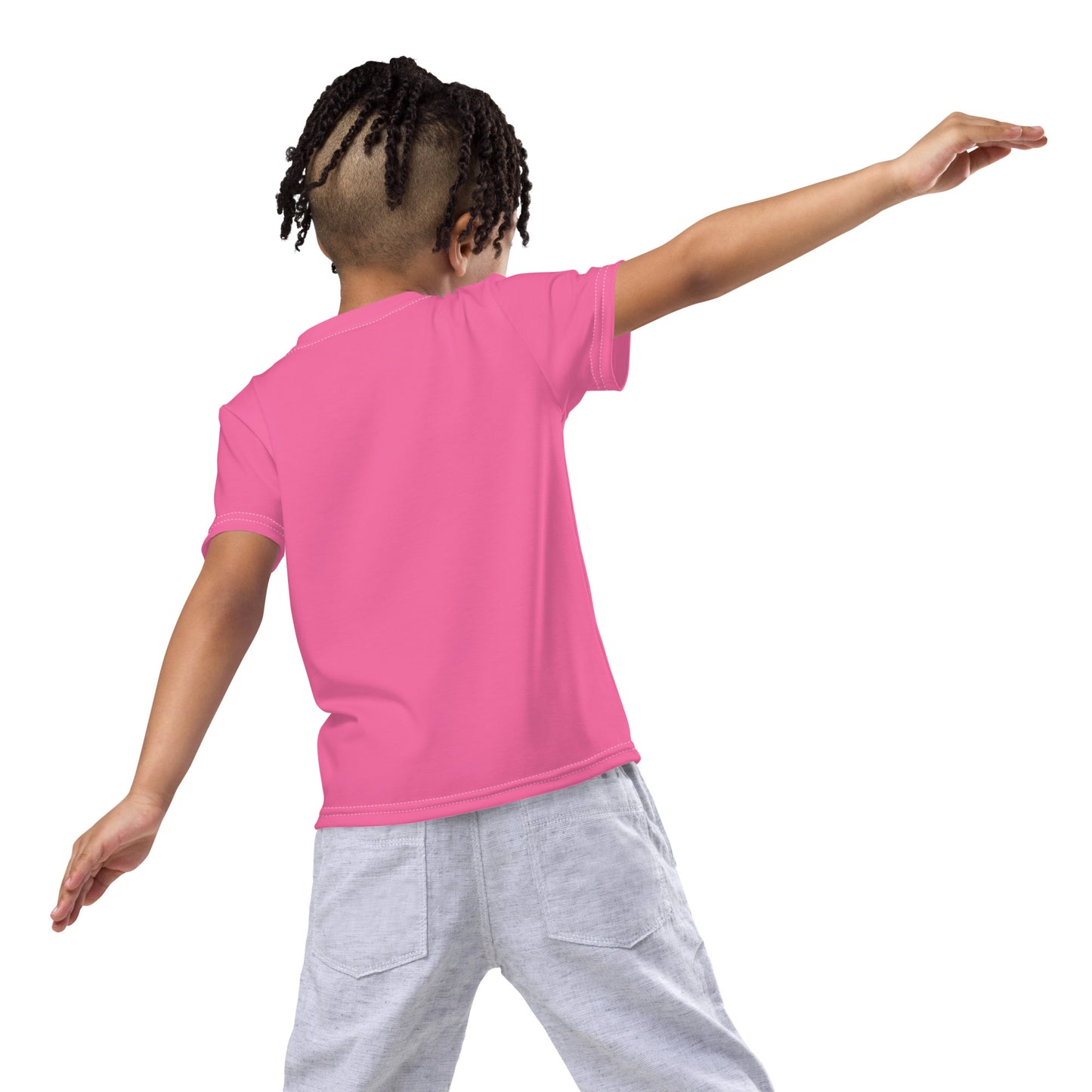 Kids crew neck t-shirt - Brilliant Rose