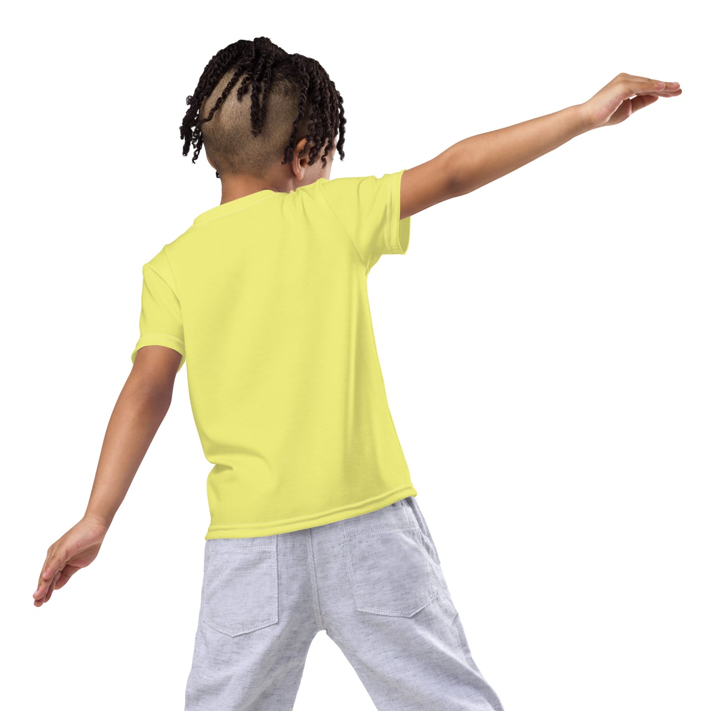 Kids crew neck t-shirt - Pastel Yellow