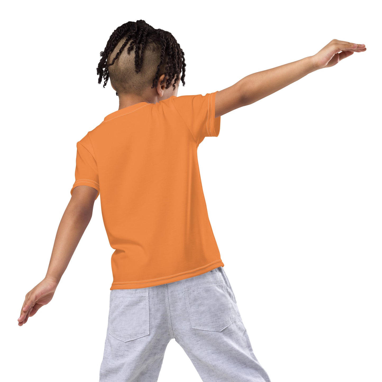 Kids crew neck t-shirt - Coral Orange
