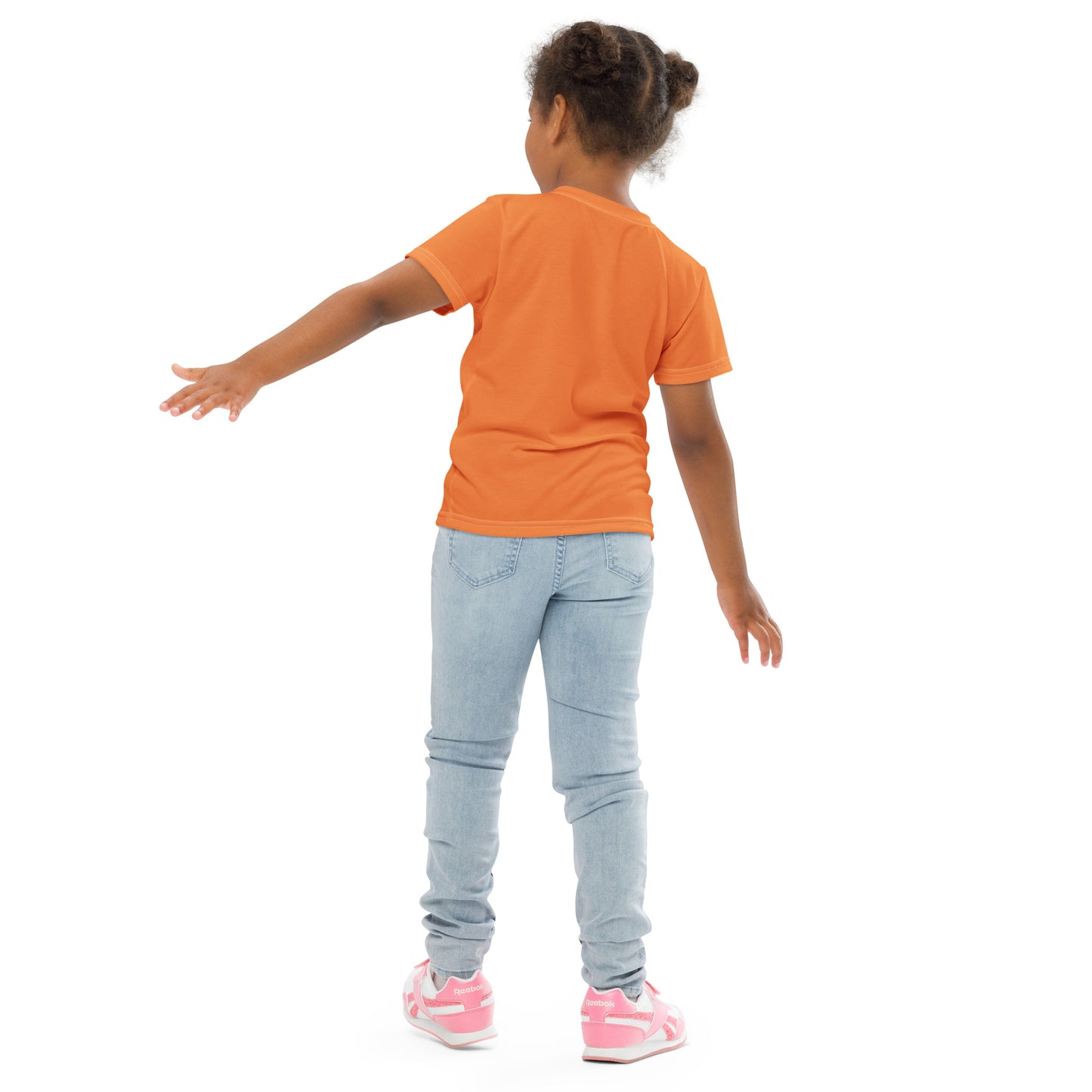 Kids crew neck t-shirt - Coral Orange