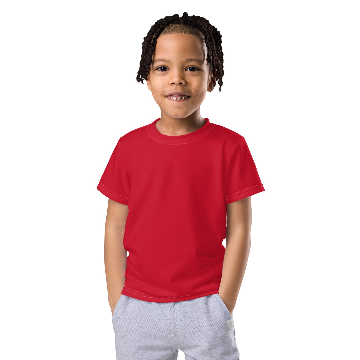Kids crew neck t-shirt - Firebrick Red