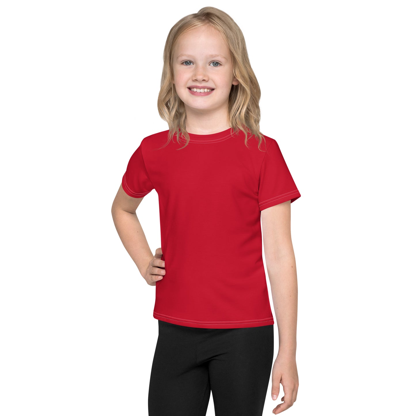 Kids crew neck t-shirt - Firebrick Red