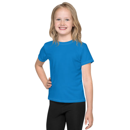 Kids crew neck t-shirt - Azure Blue