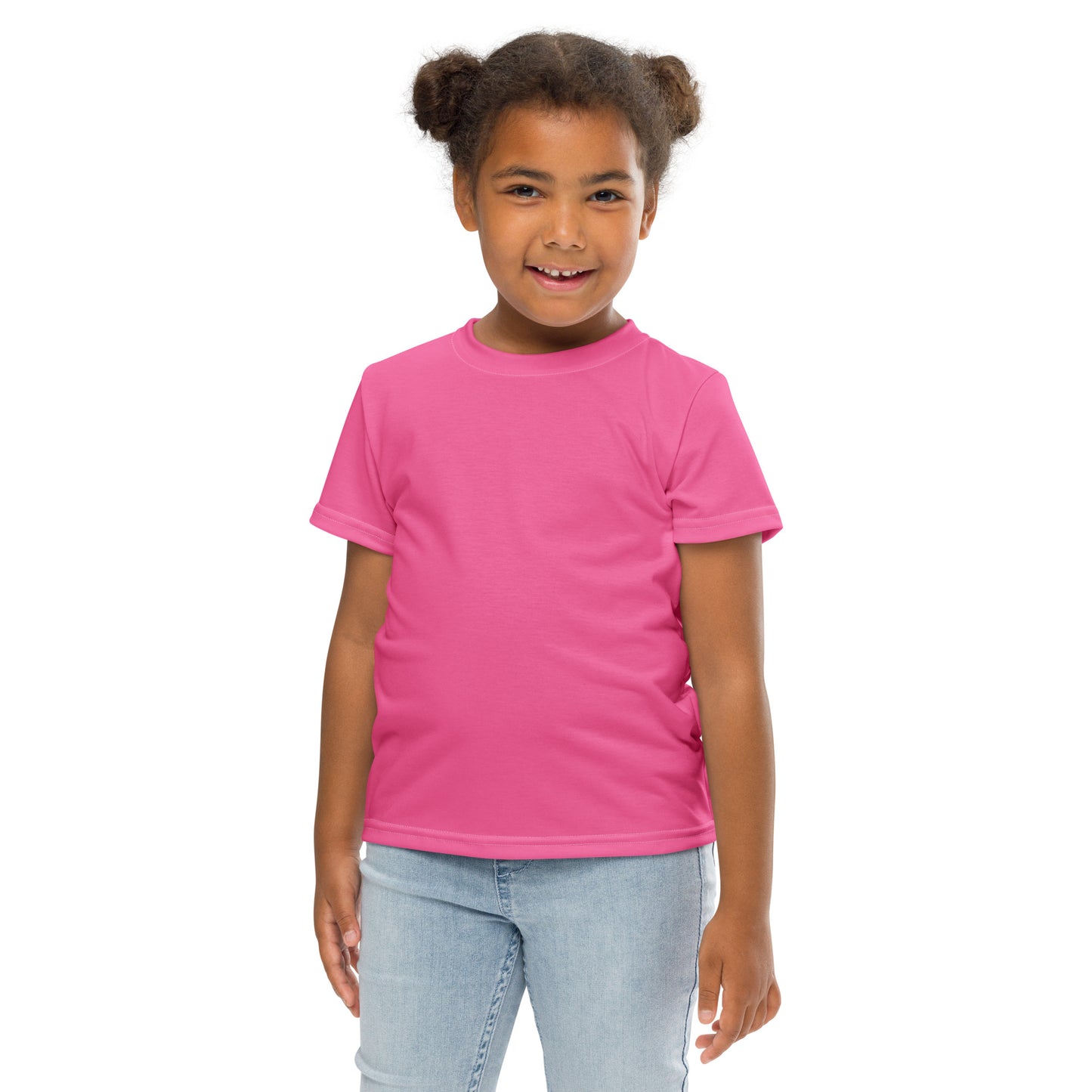 Kids crew neck t-shirt - Brilliant Rose