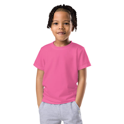 Kids crew neck t-shirt - Brilliant Rose