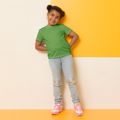 Kids crew neck t-shirt - Fern Green