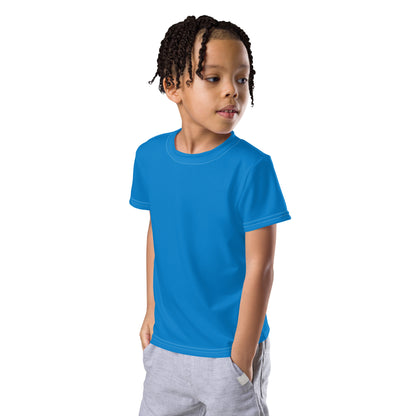 Kids crew neck t-shirt - Azure Blue