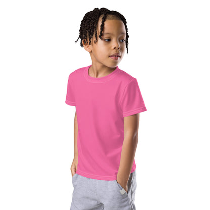 Kids crew neck t-shirt - Brilliant Rose