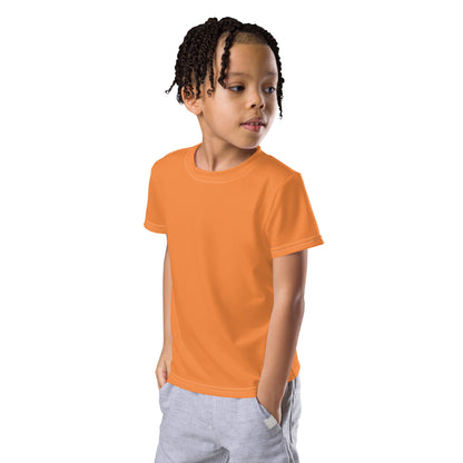 Kids crew neck t-shirt - Coral Orange