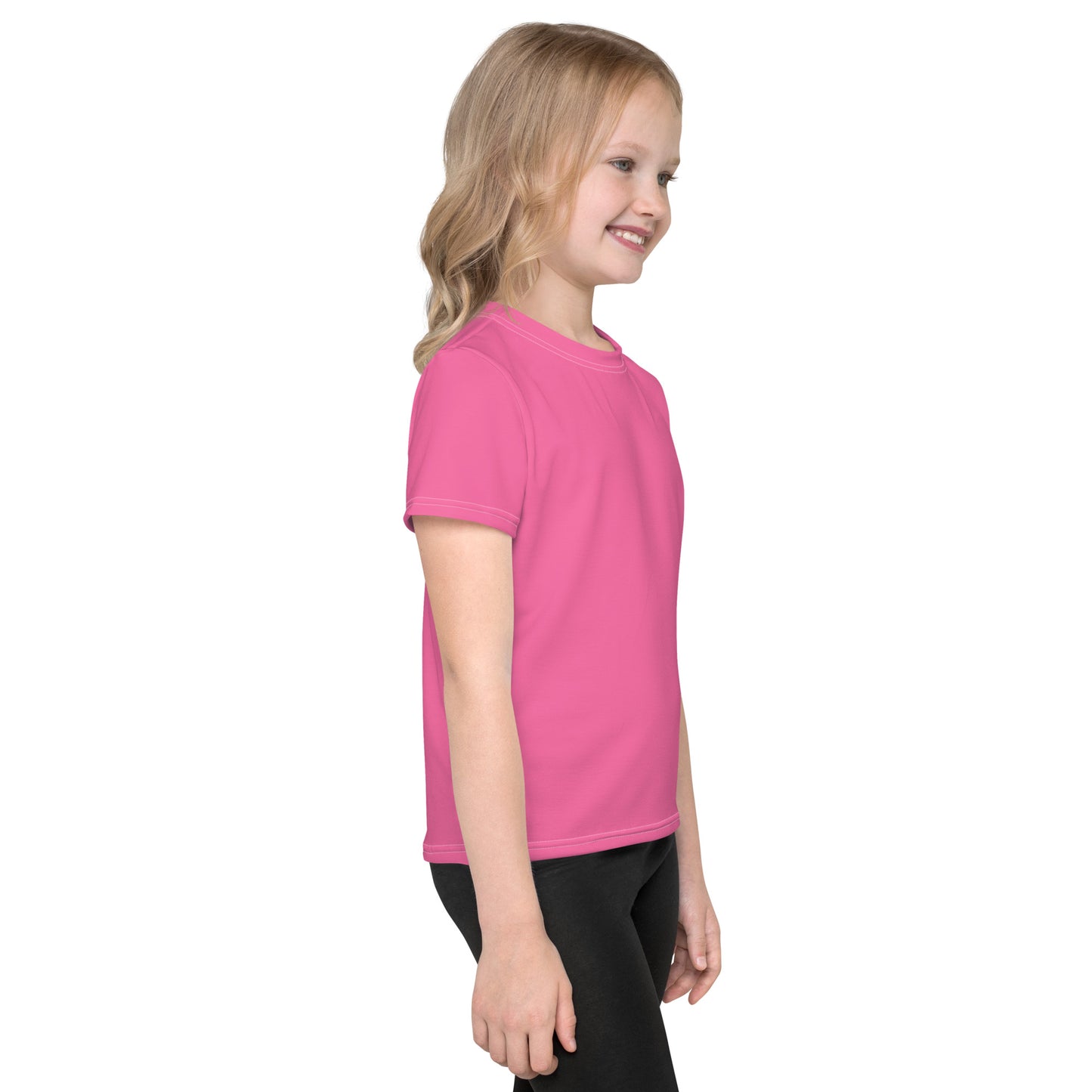 Kids crew neck t-shirt - Brilliant Rose