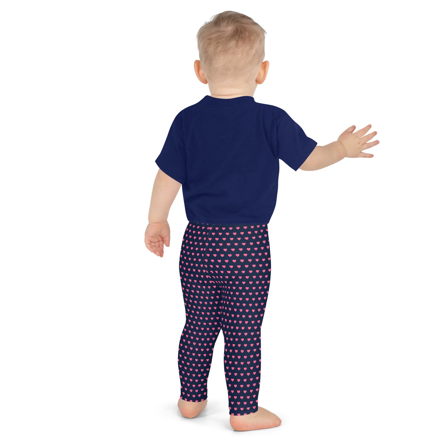 Kid's Leggings - Pink Hearts