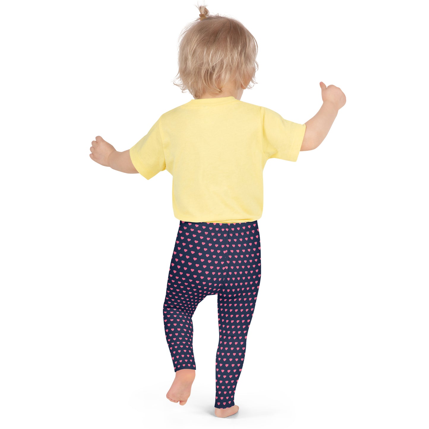 Kid's Leggings - Pink Hearts