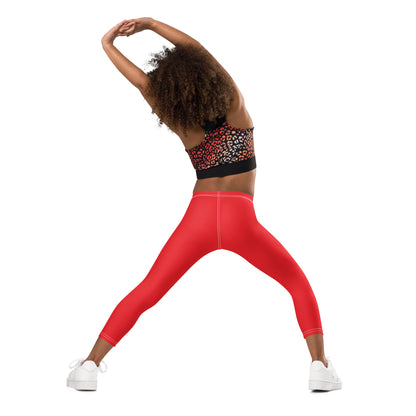 Kid's Leggings - Cherry Pop Red