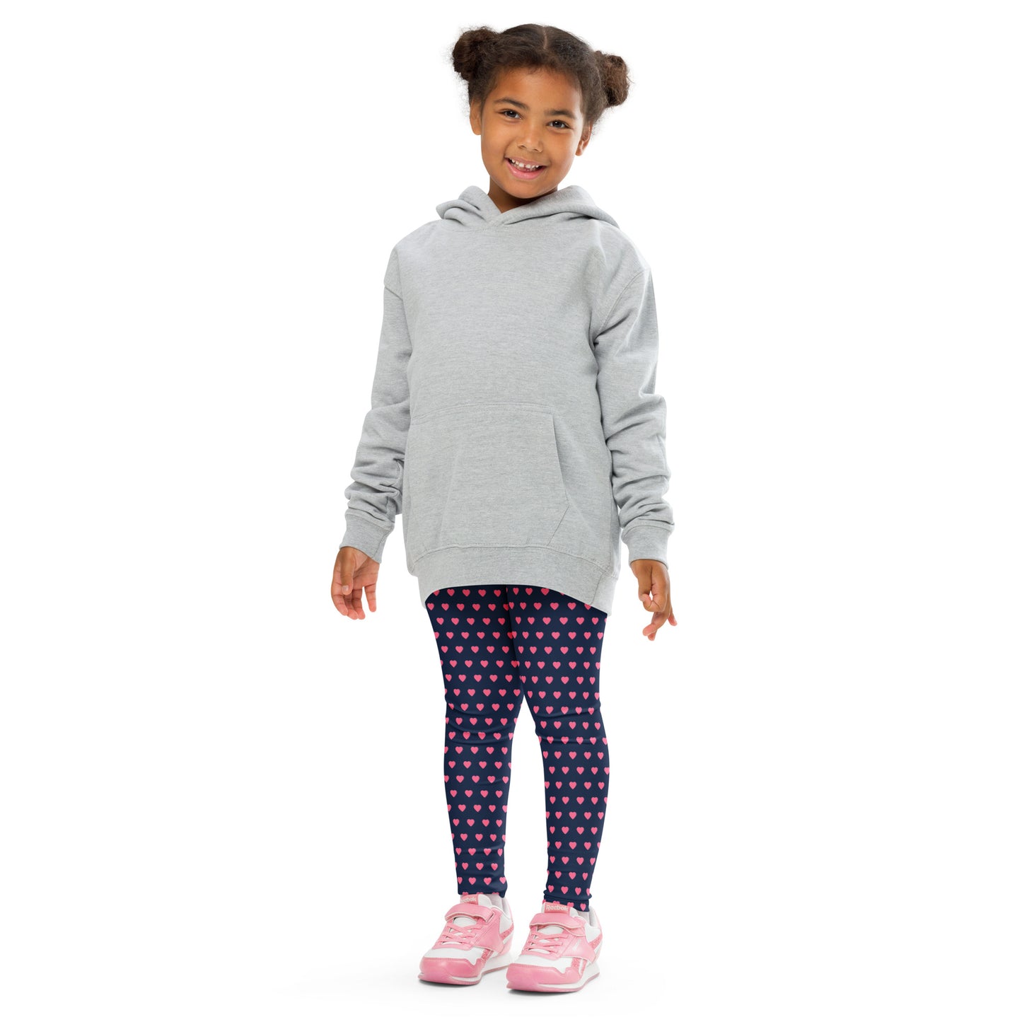 Kid's Leggings - Pink Hearts