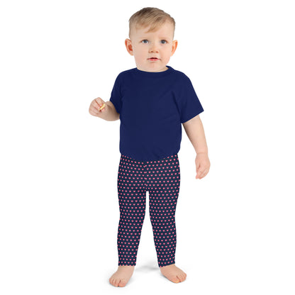 Kid's Leggings - Pink Hearts