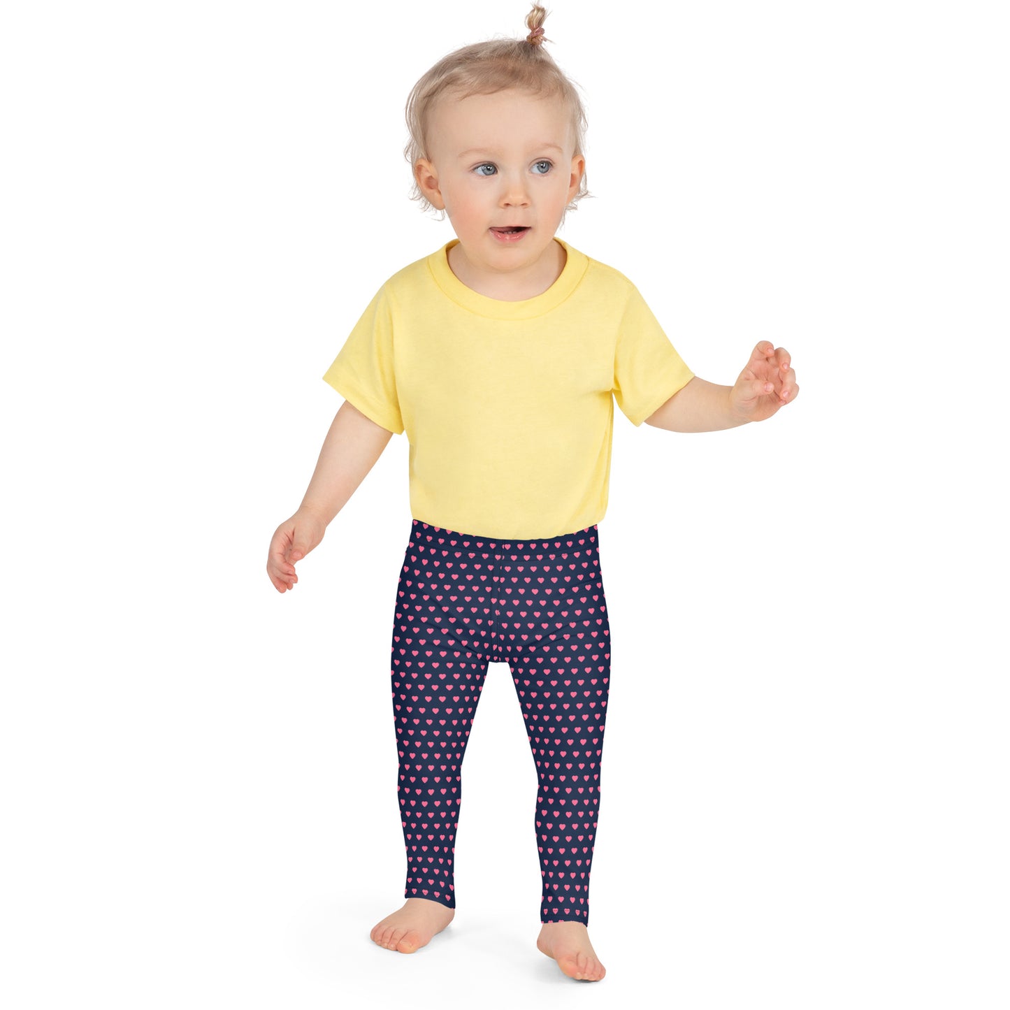 Kid's Leggings - Pink Hearts