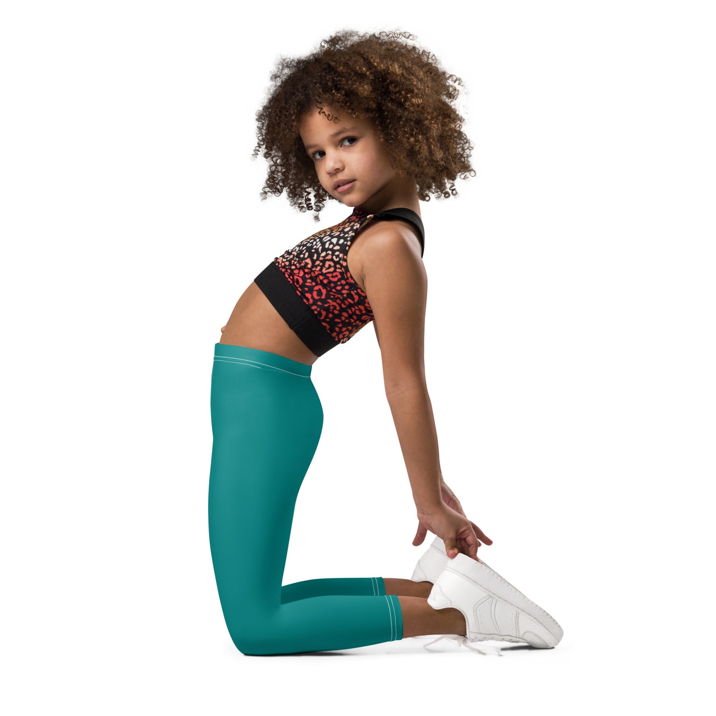 Kid's Leggings - Tropical Teal