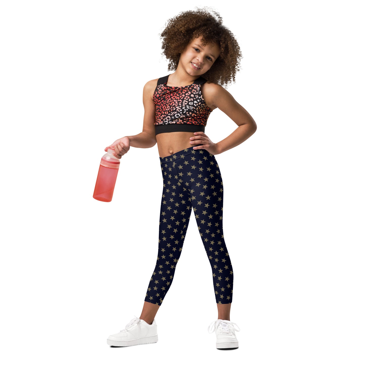Kid's Leggings - Gold Stars