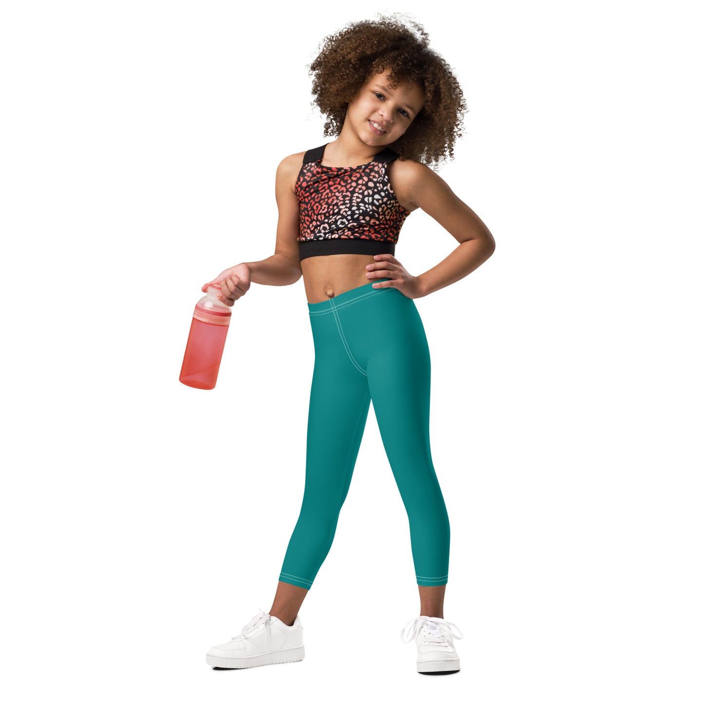 Kid's Leggings - Tropical Teal