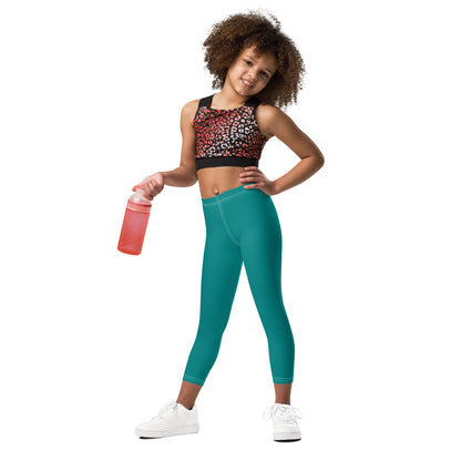 Kid's Leggings - Tropical Teal