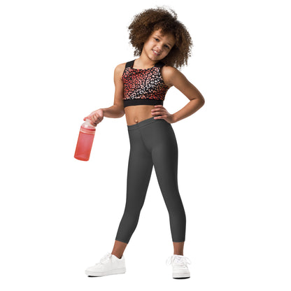 Kid's Leggings - Charcoal Black