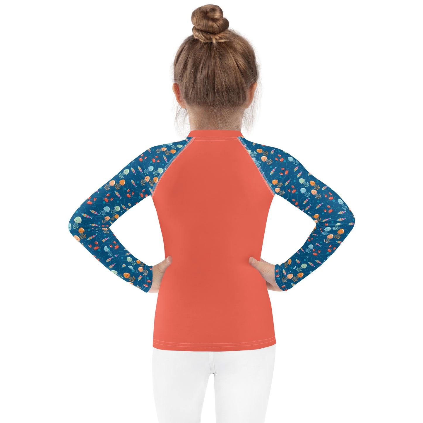 Kids Rash Guard - Ocean Explorer, Red