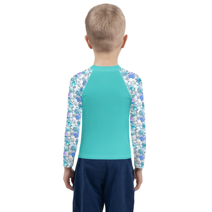 Kids Rash Guard - Splash Squad, Seafoam Green