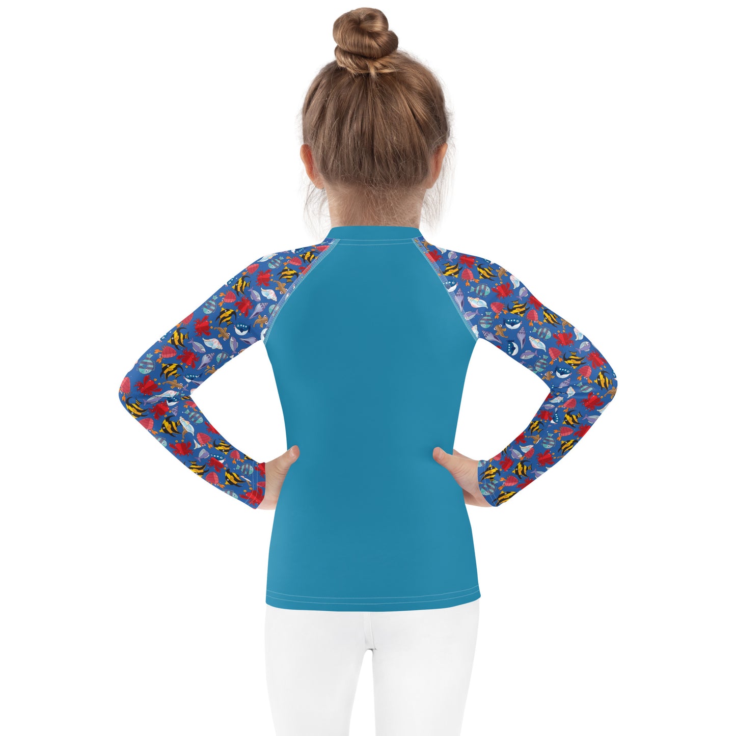 Kids Rash Guard - Wave Warrior, Blue