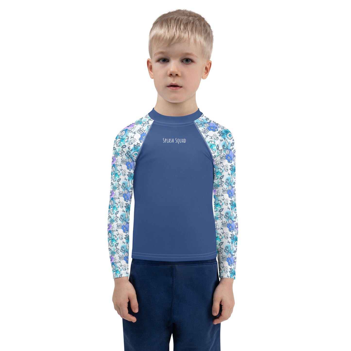Kids Rash Guard - Splash Squad, Blue