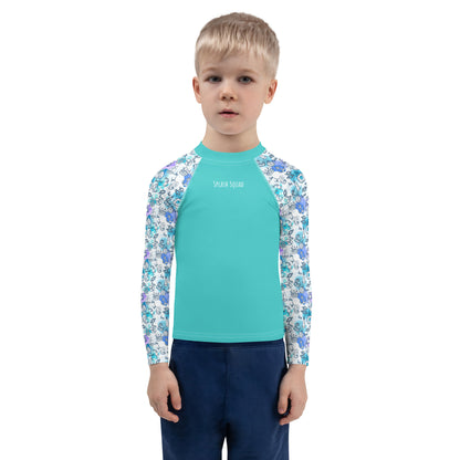 Kids Rash Guard - Splash Squad, Seafoam Green