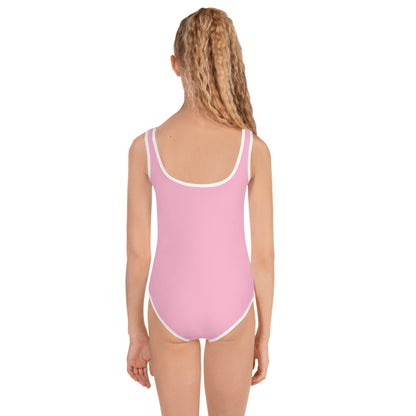 Kids Swimsuit - Let's be Mermaids, Bubblegum Pink