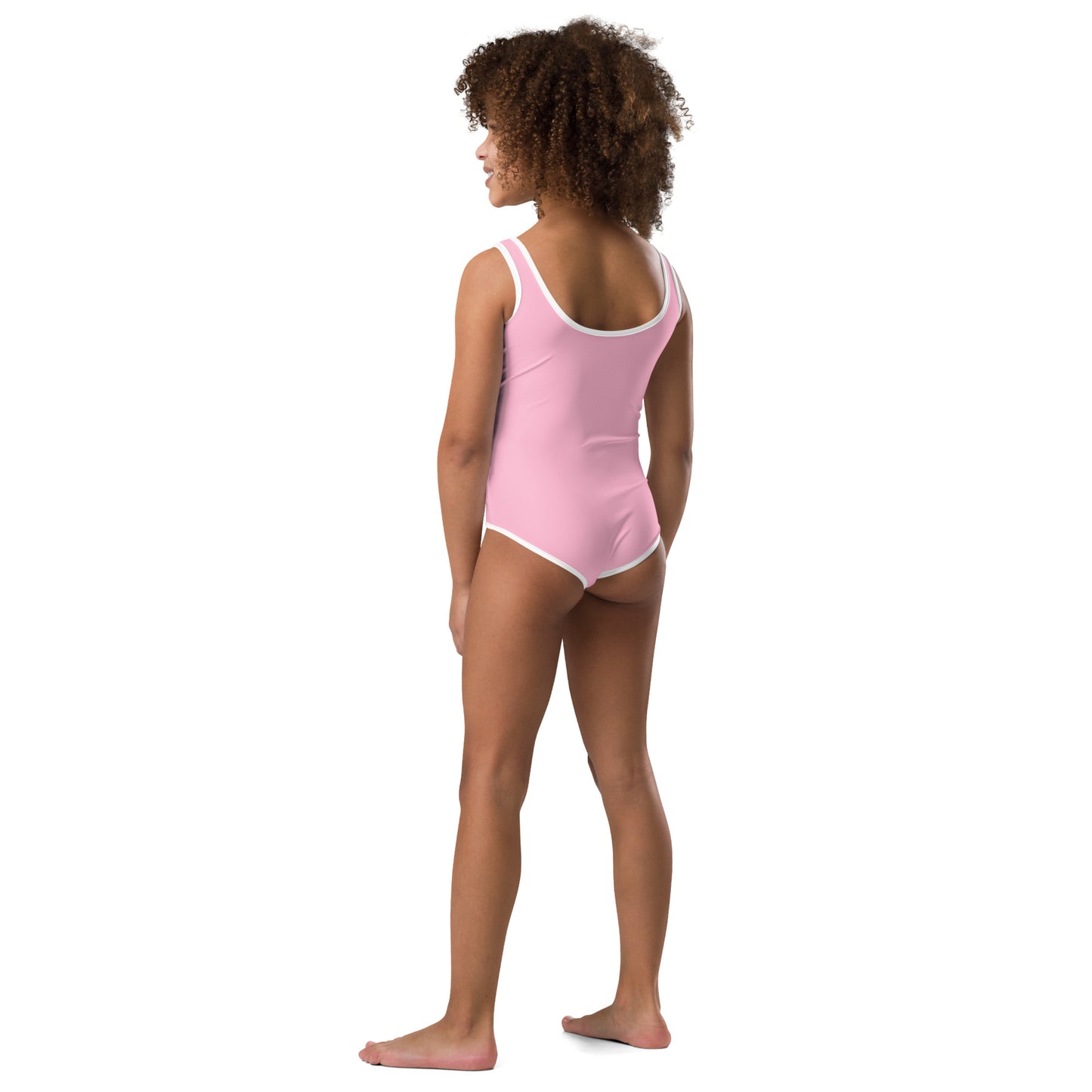 Kids Swimsuit - Let's be Mermaids, Bubblegum Pink