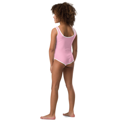 Kids Swimsuit - Let's be Mermaids, Bubblegum Pink