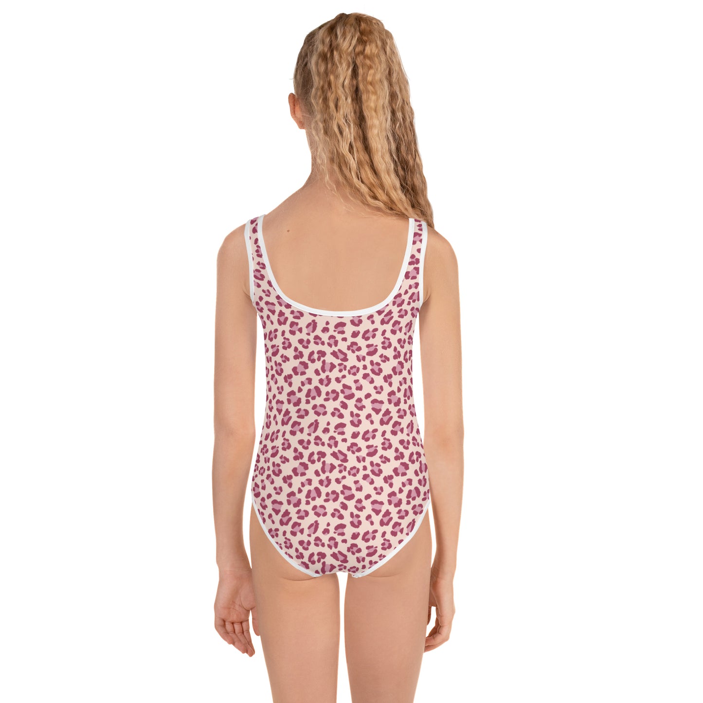 Kids Swimsuit - Pink Leopard Print