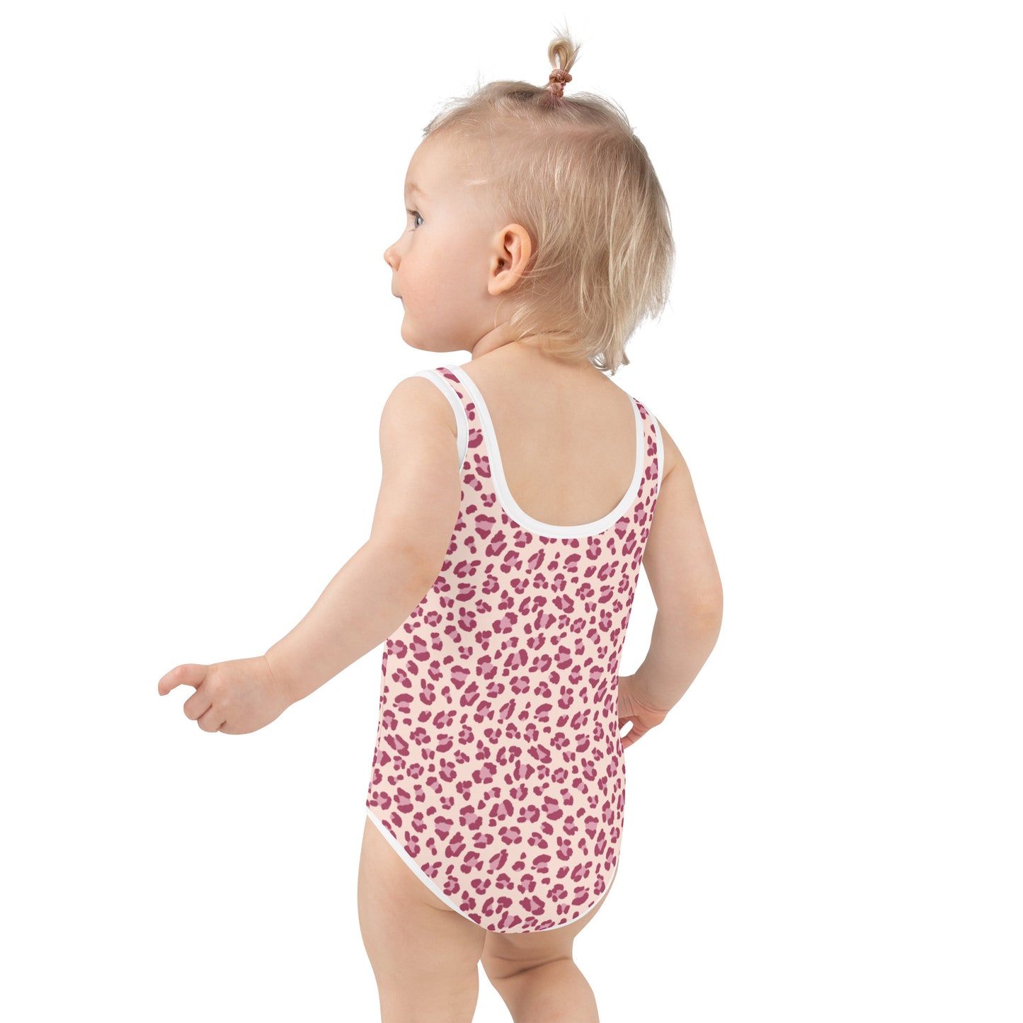 Kids Swimsuit - Pink Leopard Print