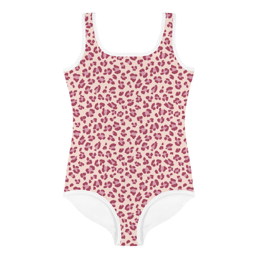 Kids Swimsuit - Pink Leopard Print