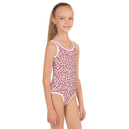 Kids Swimsuit - Pink Leopard Print